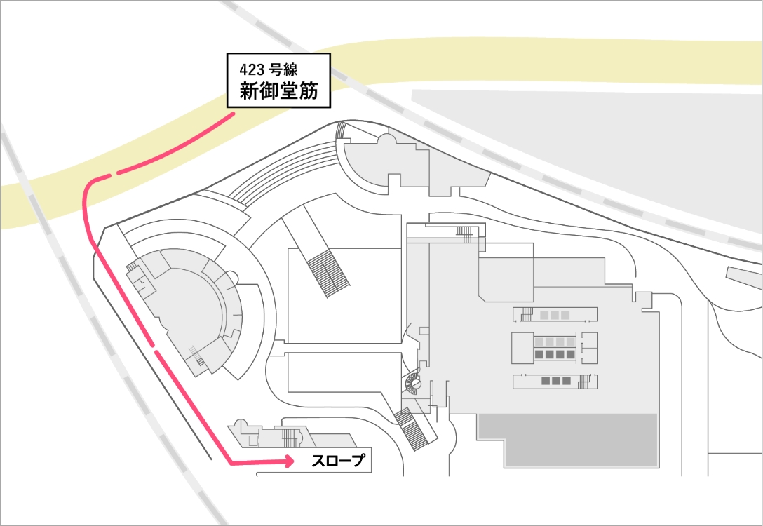 梅田センタービル駐車場へのルート