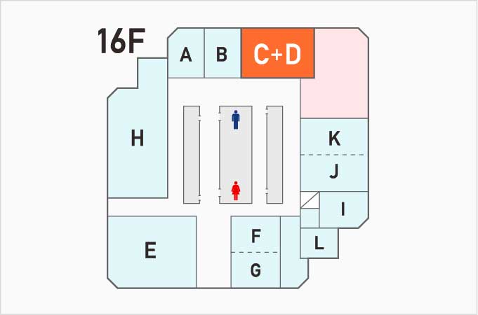 C+D会議室　フロアマップ